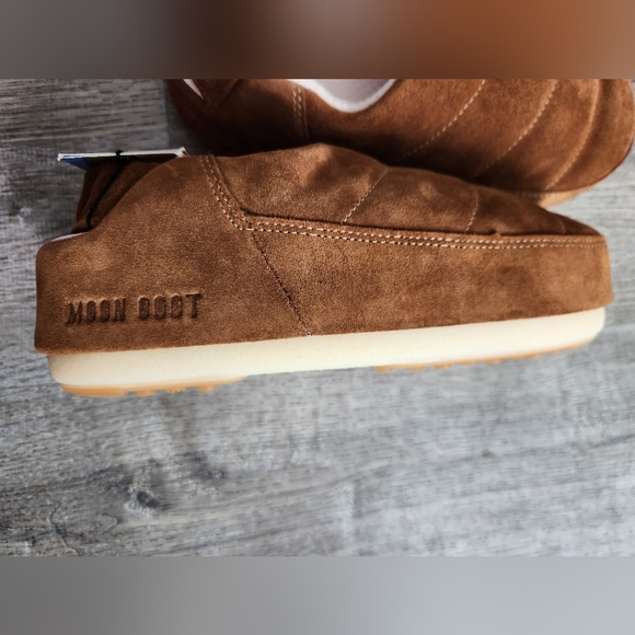 NWT Moon Boot Elastic Back Slip On Puffy Sandals Brown Sz 9.5/10 W - Picture 7 of 8